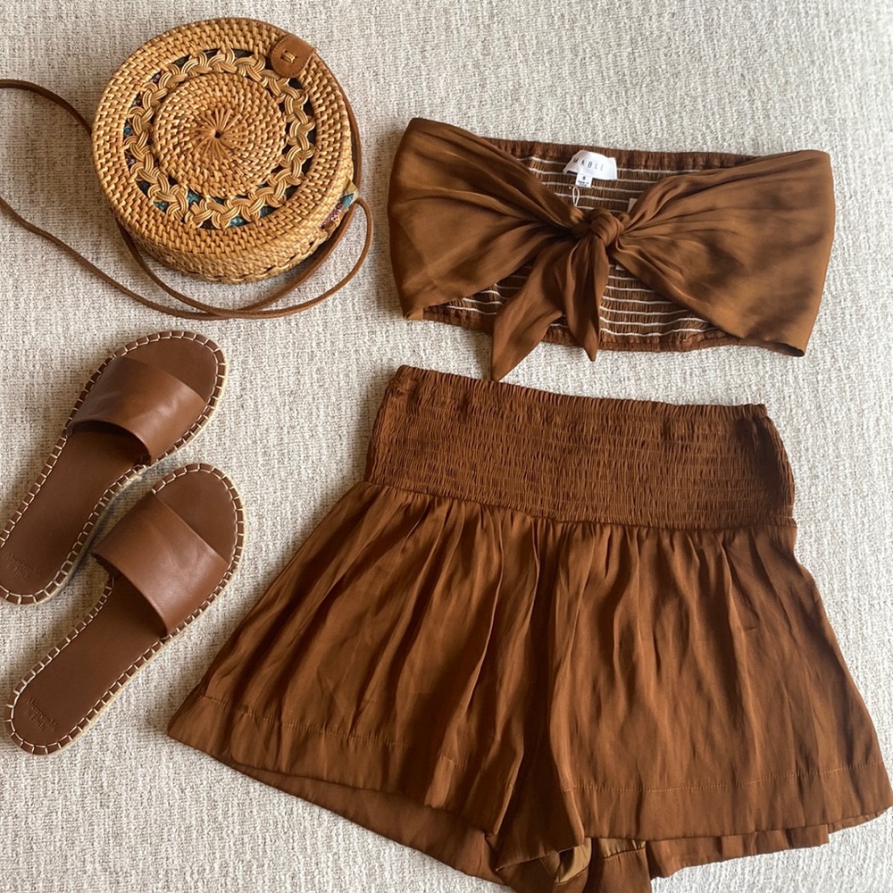 Mable by The Wandershop crop top and shorts set. NWT